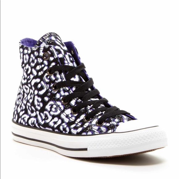 purple leopard print converse